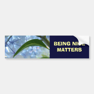 NICE MATTERS bumperstickers Blue Floral