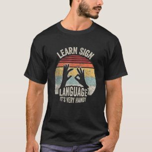 NICE N COOL Retro Vintage Leer Gebarentaal ASL T-shirt