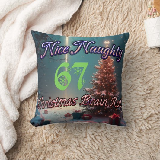Nice Naughty 67 Christmas Brain Rot Kussen (Deken)