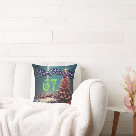 Nice Naughty 67 Christmas Brain Rot Kussen (Bank)