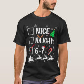 Nice Naughty 67 Funny Christmas Brainrot Six Seven T-shirt (Voorkant)