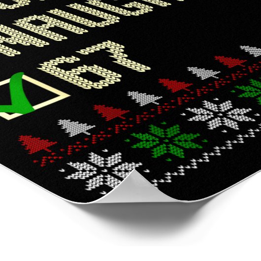 Nice Naughty 67 Funny Ugly Sweater Slang Brainrot Poster (Hoek)