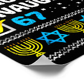 Nice Naughty 67 Six Seven Ugly Hanukkah Sweater Ch Poster (Hoek)