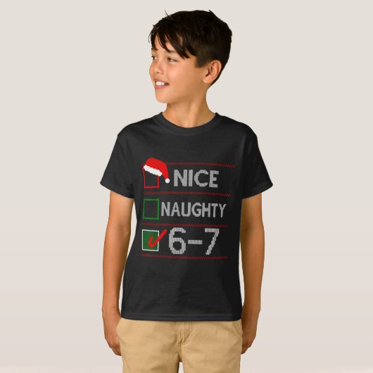 Nice Naughty 6 7 Meme 67 Christmas Six Seven Sweat (Devant entier)