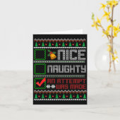 Nice Naughty An Attempt Was Made Christmas List Sa Kaart (Gele Bloem)