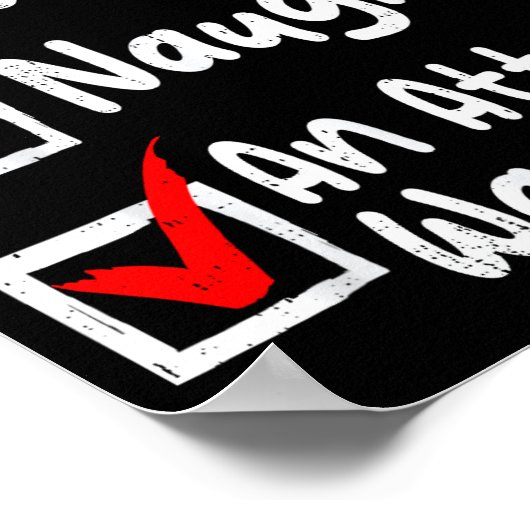 Nice Naughty An Attempt Was Made Funny Christmas L Poster (Hoek)