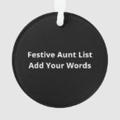 Nice Naughty Ask My Aunt Christmas List Xmas  (dos)