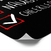 Nice Naughty Cheerleader List kerstkerstkerstkerst Poster (Hoek)