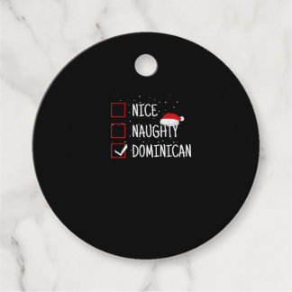 Nice Naughty Dominican Christmas List Bedankjes Labels