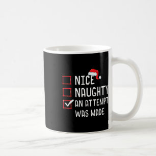 Nice Naughty Er werd een poging gedaan om kerstlij Koffiemok