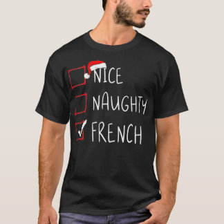 Nice Naughty French kerst France Heritage Root T-shirt