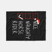 Nice Naughty Horse Rider List kerstkerstkerstkerst Fleece Deken (Voorkant (Horizontaal))