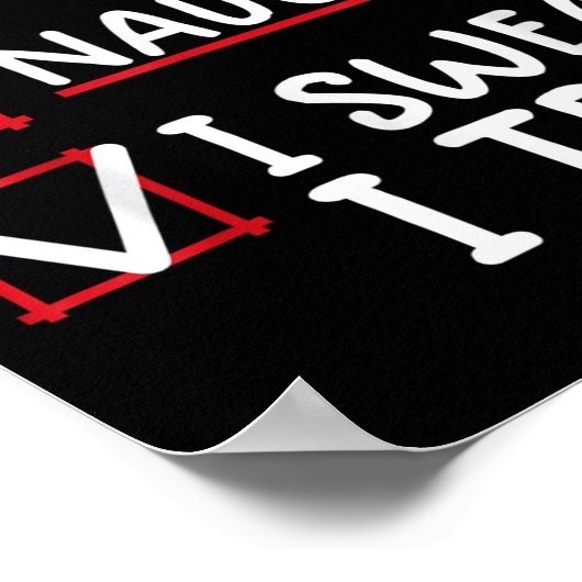 Nice Naughty I Swear I Tried Christmas Poster (Hoek)