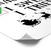 Nice Naughty I Swear I Tried Funny Christmas List Poster (Hoek)