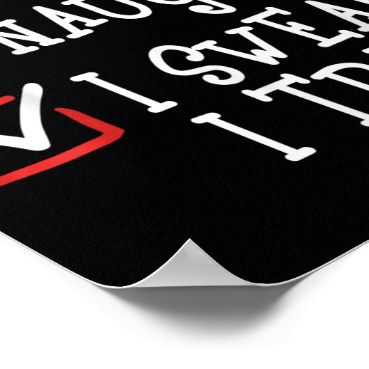 Nice Naughty I Swear I Tried Funny Christmas Xmas Poster (Hoek)