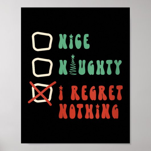 Nice Naughty I Swear I Tried V-neck Poster (Voorkant)