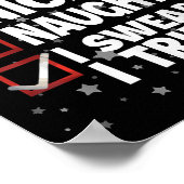 Nice Naughty I Swear I Tried Xmas Santa Claus Chri Poster (Hoek)