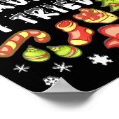 Nice Naughty I Tried Funny Candy Christmas Pajama Poster (Hoek)