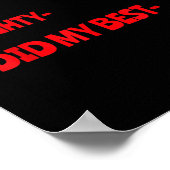 Nice Naughty I Tried Funny Christmas Matching Poster (Hoek)