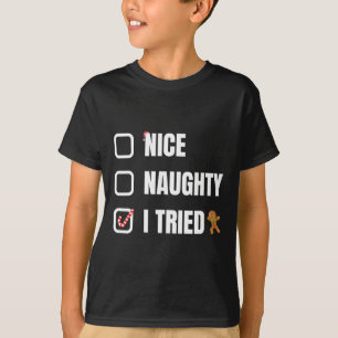 Nice Naughty I Tried T-shirt