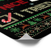 Nice Naughty I Tried Ugly Sweater Red Plaid Christ Poster (Hoek)