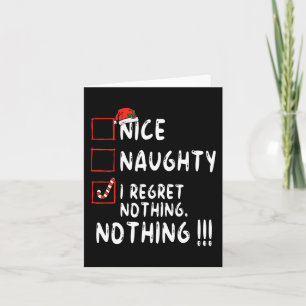 Nice Naughty, ik betreur het dat er niets is van k Kaart
