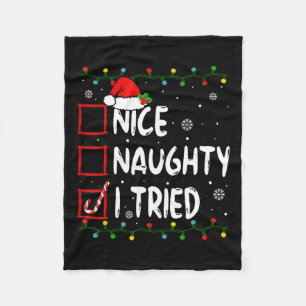 Nice Naughty, ik heb kerstkerstkerstlijst gemaakt, Fleece Deken