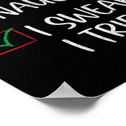 Nice Naughty, ik zweer dat ik een grappige kerstli Poster (Hoek)