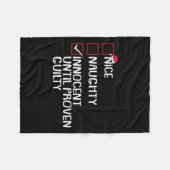 Nice Naughty Innocent tot bewezen Guilty Christma Fleece Deken (Voorkant (Horizontaal))