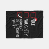 Nice Naughty Innocent tot bewezen Guilty Christma Fleece Deken (Voorkant (Horizontaal))