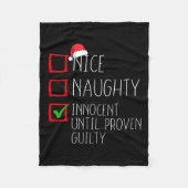 Nice Naughty Innocent tot bewezen Guilty Christma Fleece Deken (Voorkant)