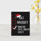 Nice Naughty Innocent tot bewezen Guilty Christma Kaart (Gele Bloem)