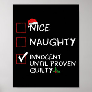 Nice Naughty Innocent tot bewezen Guilty Christma Poster