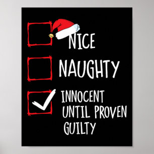Nice Naughty Innocent tot bewezen Guilty Christma Poster