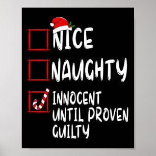 Nice Naughty Innocent tot bewezen Guilty Christma Poster