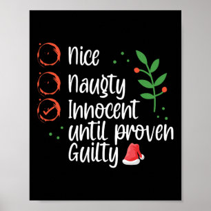 Nice Naughty Innocent tot bewezen Guilty Christma Poster