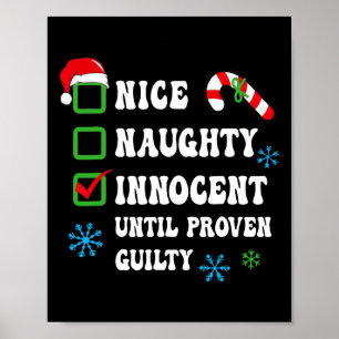 Nice Naughty Innocent tot bewezen Guilty Christma Poster