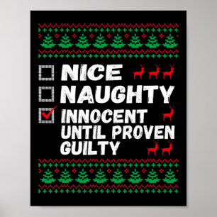 Nice Naughty Innocent tot bewezen Guilty Christma Poster