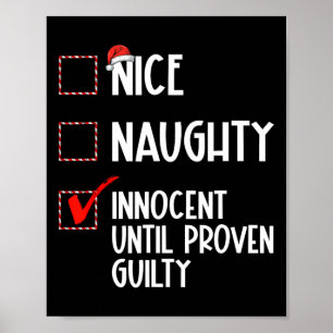 Nice Naughty Innocent tot bewezen Guilty Christma Poster