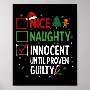 Nice Naughty Innocent tot bewezen Guilty Christma Poster