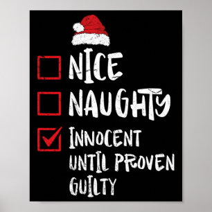 Nice Naughty Innocent tot bewezen Guilty Christma Poster