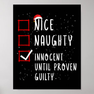 Nice Naughty Innocent tot bewezen Guilty Christma Poster