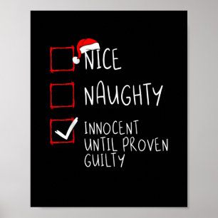 Nice Naughty Innocent tot bewezen Guilty Christma Poster