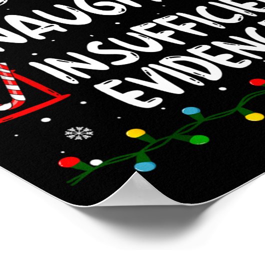 Nice Naughty Insufficient Evidence Christmas Santa Poster (Hoek)