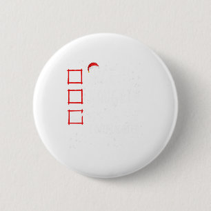 Nice Naughty is de ingewikkelde kerstlijstkerstman Ronde Button 5,7 Cm
