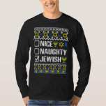 Nice Naughty Jewish Hanoukka Chanukah Juive Sweat<br><div class="desc">Nice Naughty Juif Hanoukka Chanukah Juif Sweater Menorah</div>