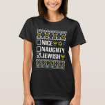 Nice Naughty Jewish Hanoukka Chanukah Juive Sweat<br><div class="desc">Nice Naughty Juif Hanoukka Chanukah Juif Sweater Menorah 1</div>