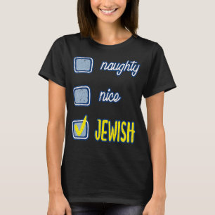 Nice Naughty Jewish Ugly Hanukkah Sweater Chanukah T-shirt