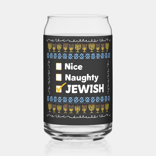 Nice Naughty Juif Hanoukka Ugly Sweater (Recto)