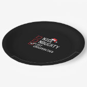 Nice Naughty Left Unsupervised Christmas List   Papieren Bordje (Gekanteld)